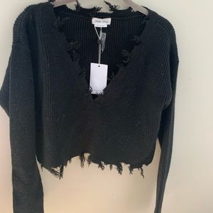 Cropped Sweater- Shredded